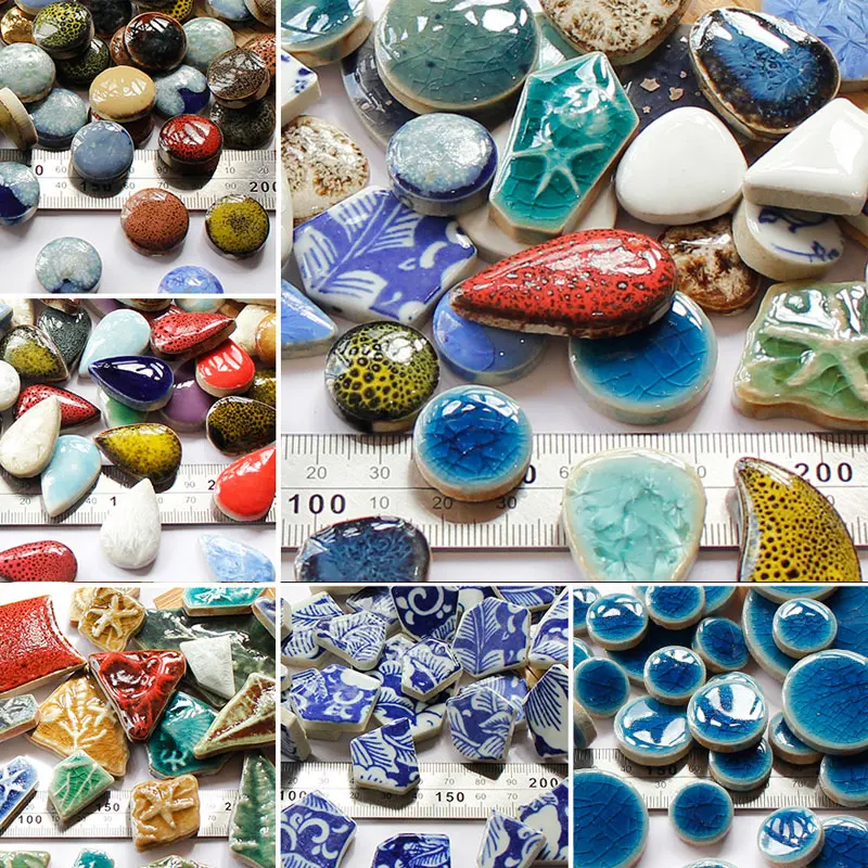 Ceramic Tile Blank - 100g Oval seramik mozaik fayans çok